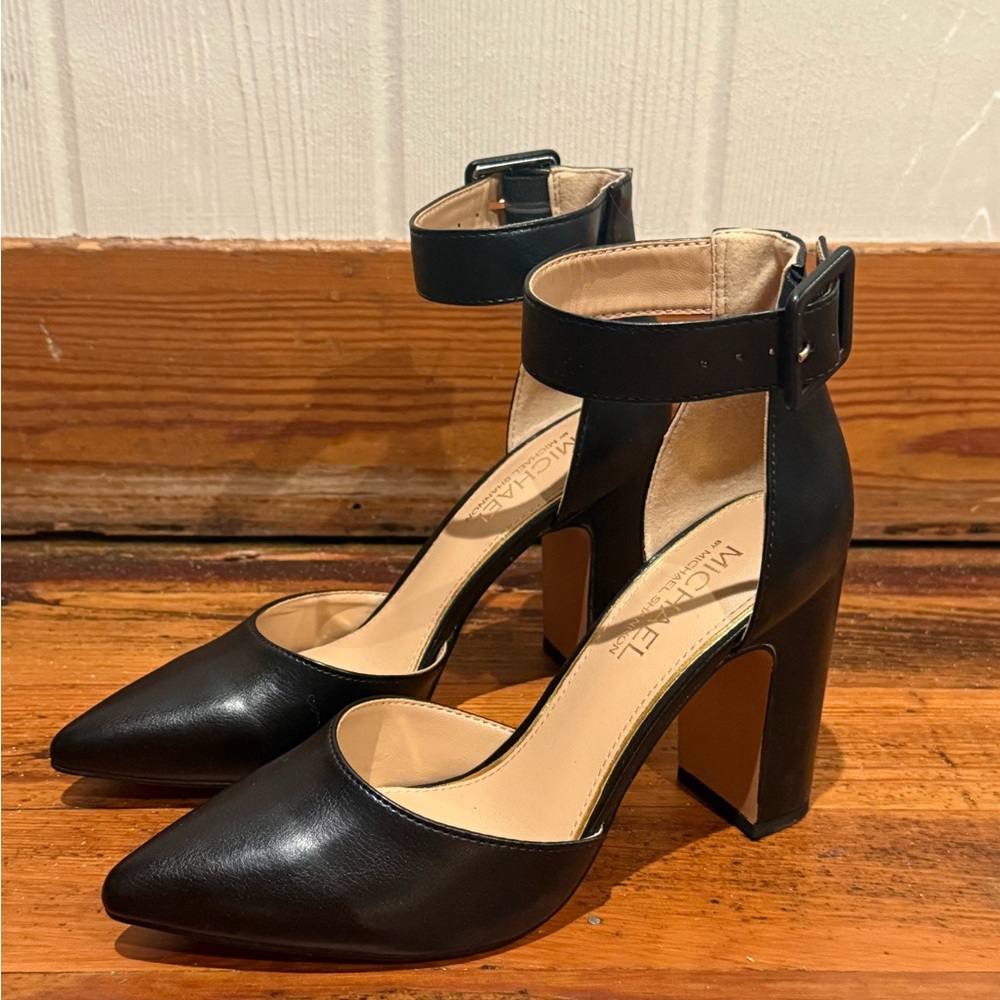 MICHAEL Michael Kors Black Ankle Strap Heels. Brand new. Never been worn.